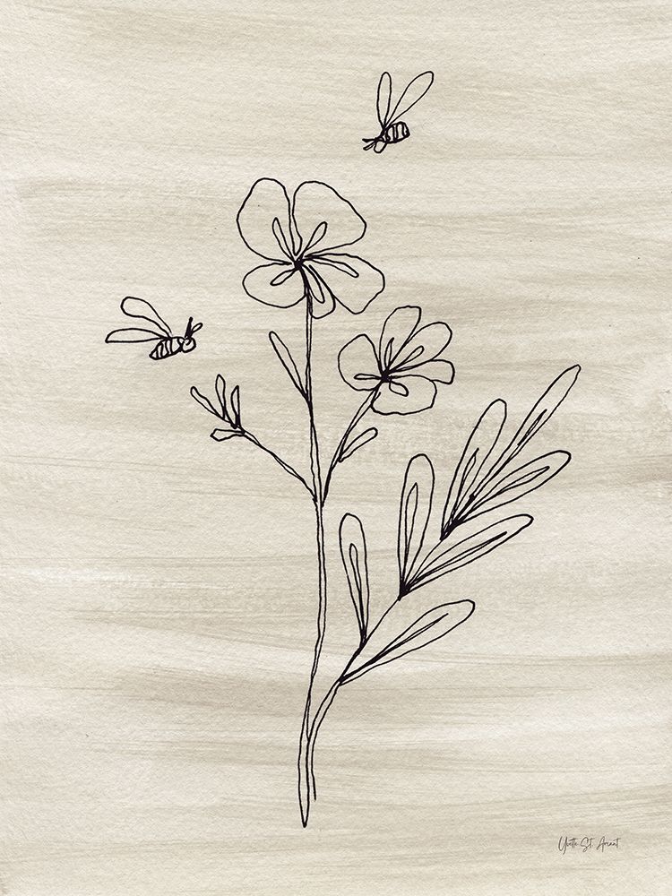 Line Bees art print by Yvette St. Amant for $57.95 CAD