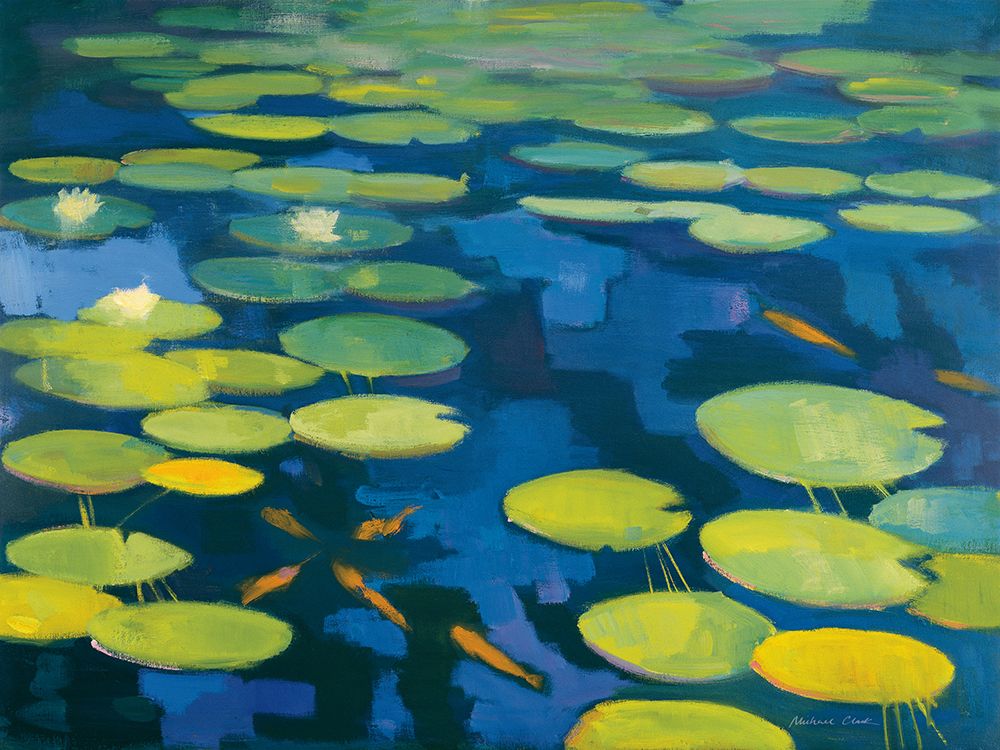 Lily Pond with Koi art print by Michael Clark for $57.95 CAD