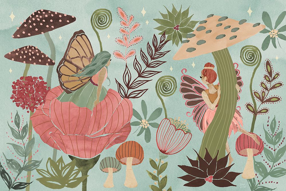 Floralscape Fairies I art print by Dina June for $57.95 CAD
