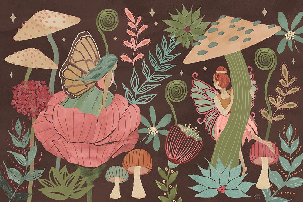 Floralscape Fairies I Dark art print by Dina June for $57.95 CAD