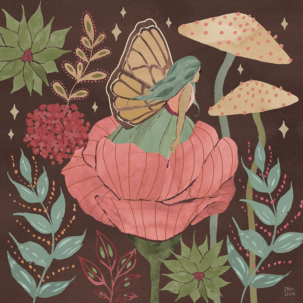 Floralscape Fairies II Dark art print by Dina June for $57.95 CAD