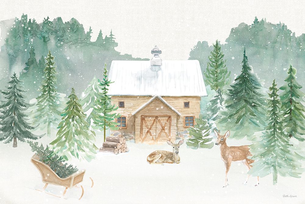 Wooded Winter I art print by Beth Grove for $57.95 CAD