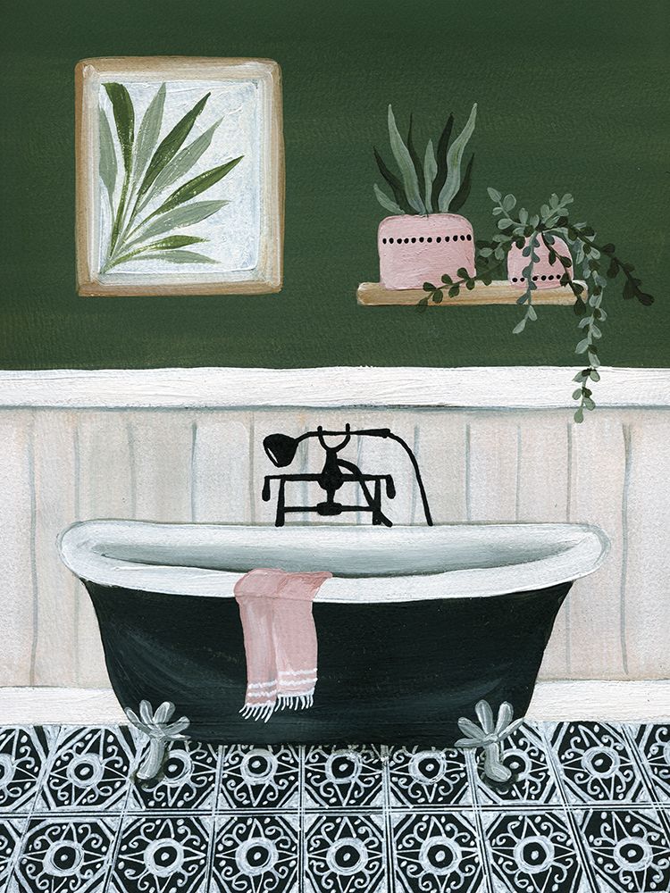 Green Bathroom I art print by Yvette St. Amant for $57.95 CAD