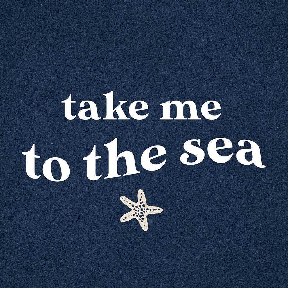 Wave Words I Navy Sq art print by Wild Apple Portfolio for $57.95 CAD
