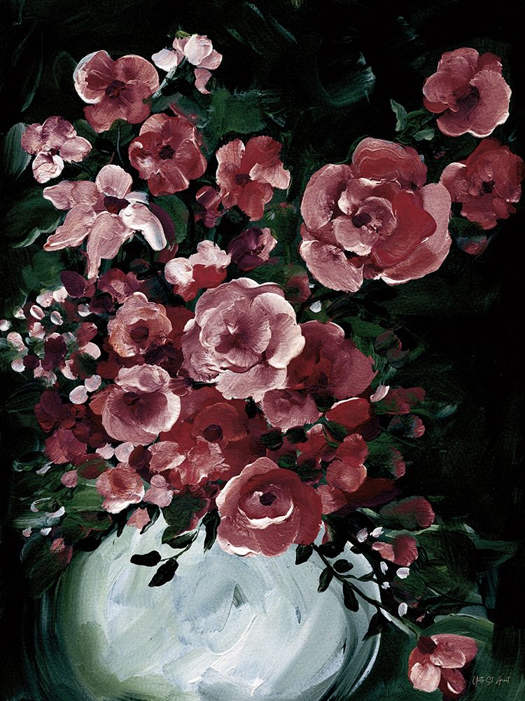 Botanical Elegance I Burgundy art print by Yvette St. Amant for $57.95 CAD
