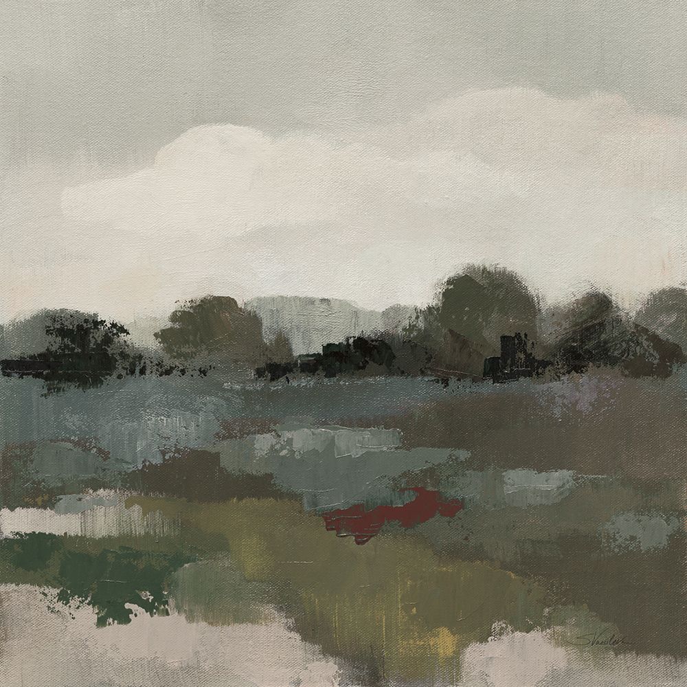 Burgundy and Sage Landscape II Moody art print by Silvia Vassileva for $57.95 CAD