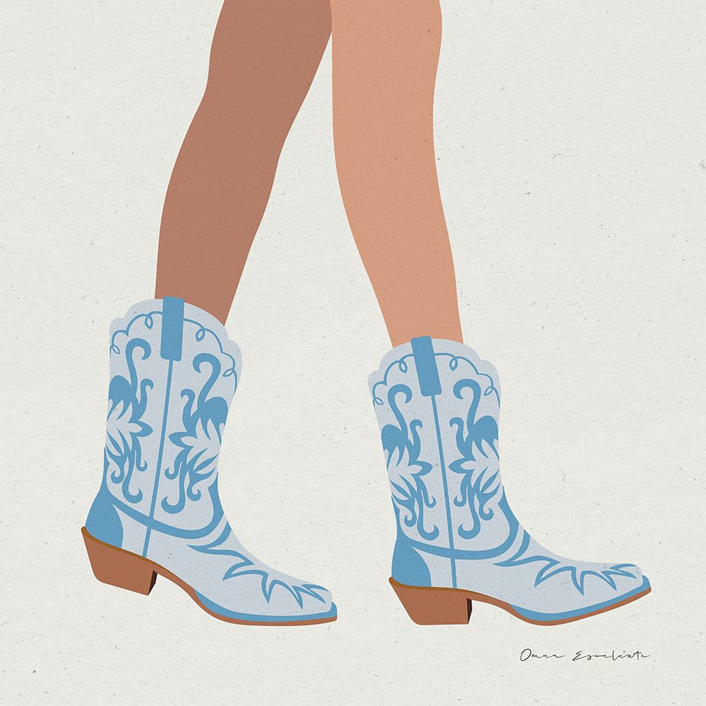 Cowgirly I Blue art print by Omar Escalante for $57.95 CAD