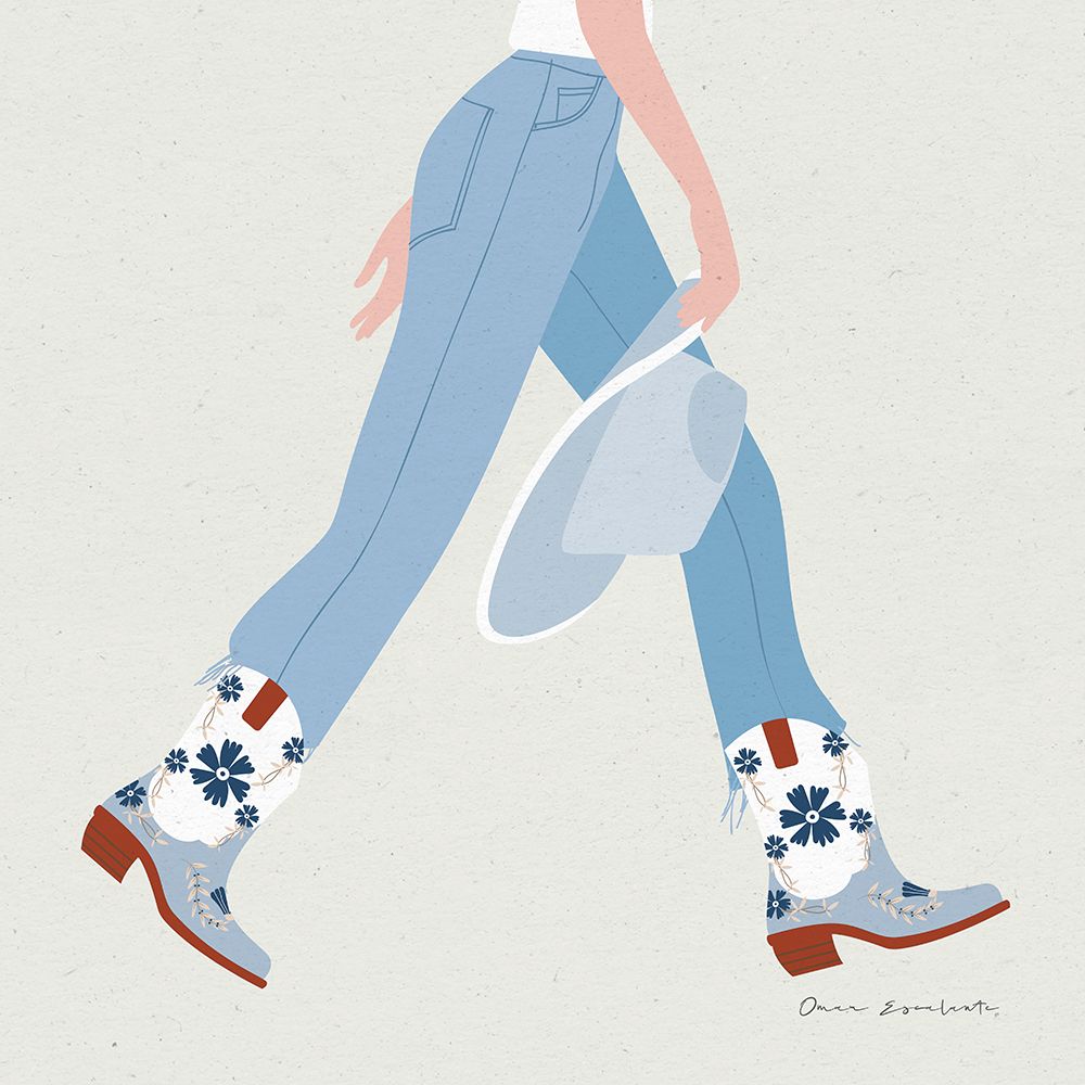 Cowgirly III Blue art print by Omar Escalante for $57.95 CAD