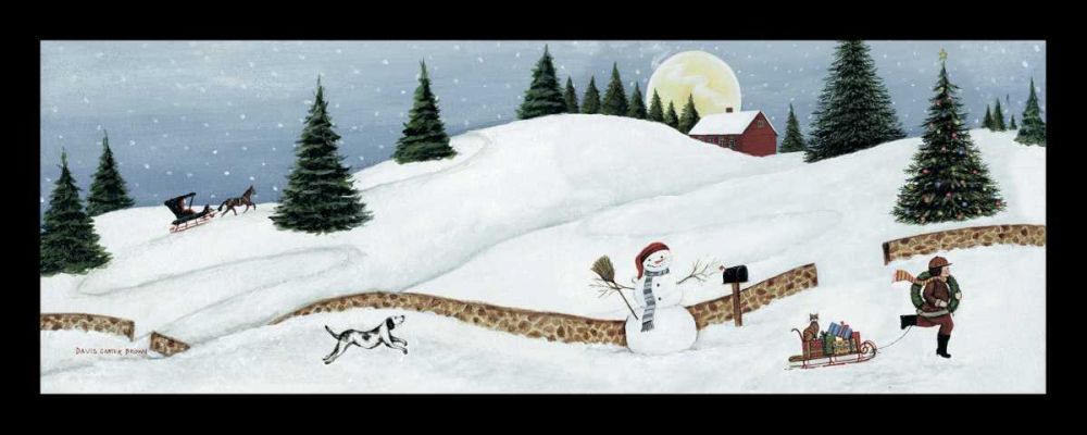 Christmas Valley Snowman art print by David Carter Brown for $57.95 CAD