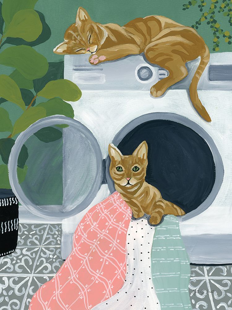 Laundry Cats art print by Yvette St. Amant for $57.95 CAD