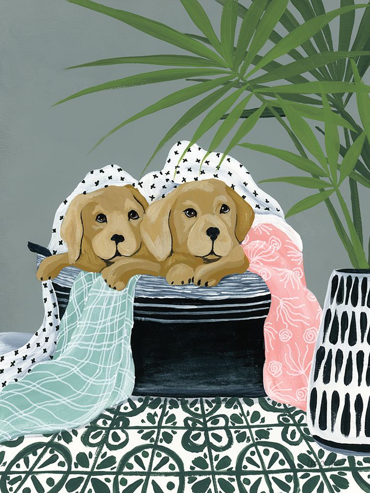 Laundry Dogs art print by Yvette St. Amant for $57.95 CAD