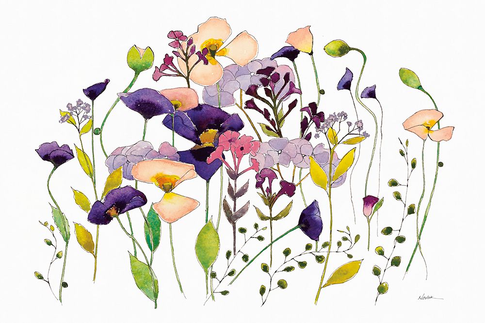 Pink and Purple Poppies art print by Shirley Novak for $57.95 CAD
