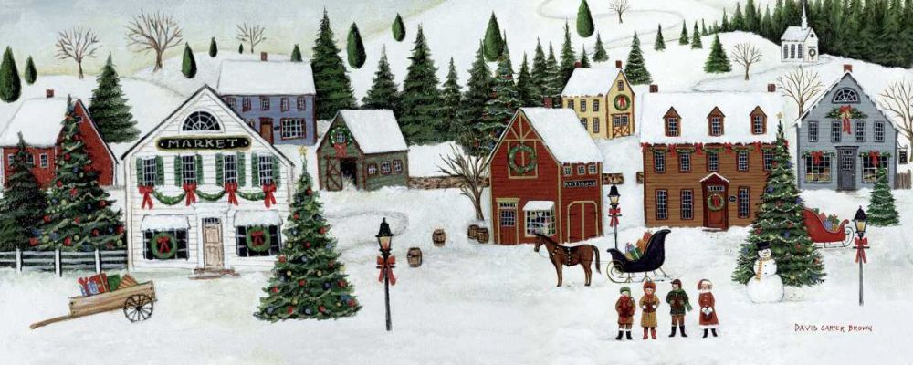Christmas Valley Village art print by David Carter Brown for $57.95 CAD