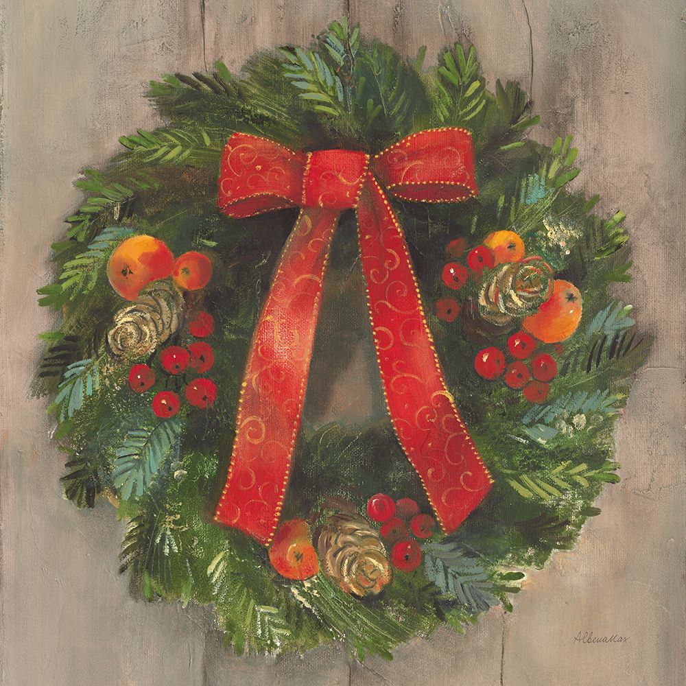 Holiday Wreath art print by Albena Hristova for $57.95 CAD