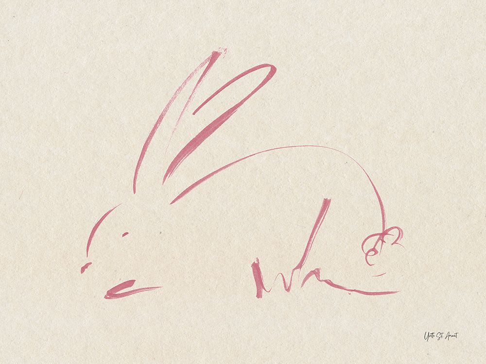 Illustrative Bunny II Pink art print by Yvette St. Amant for $57.95 CAD