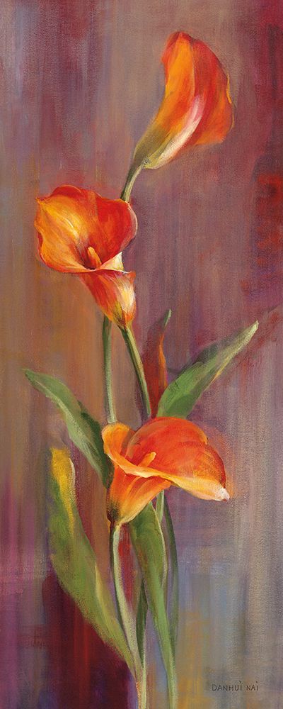 Flame Calla Lilies II art print by Danhui Nai for $57.95 CAD