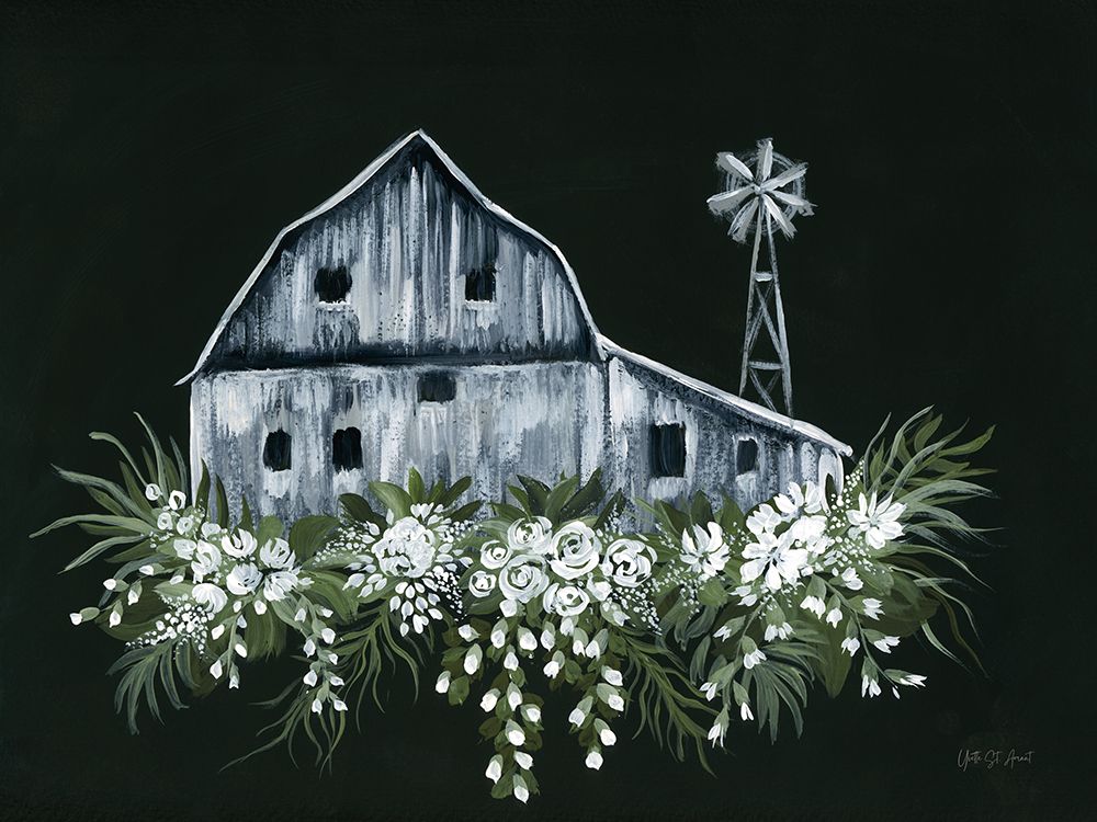 Adorned Barn Sketch art print by Yvette St. Amant for $57.95 CAD