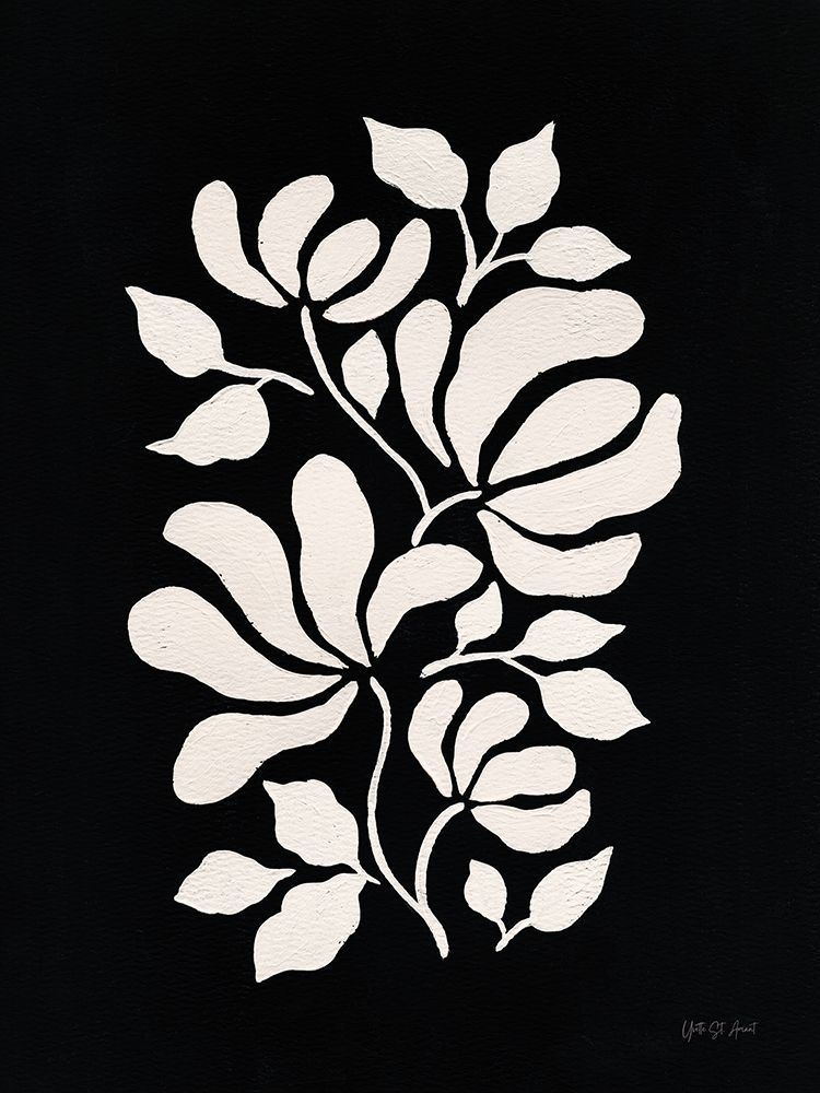 Boho Florals II BW art print by Yvette St. Amant for $57.95 CAD