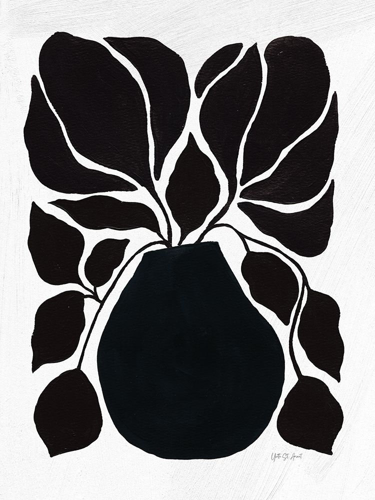 Boho BW Flowers in Vase I art print by Yvette St. Amant for $57.95 CAD