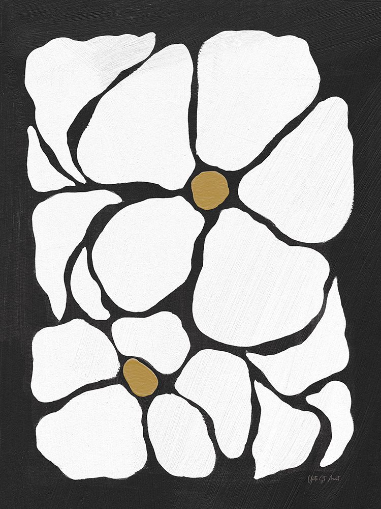 Boho Impact Floral I BW art print by Yvette St. Amant for $57.95 CAD