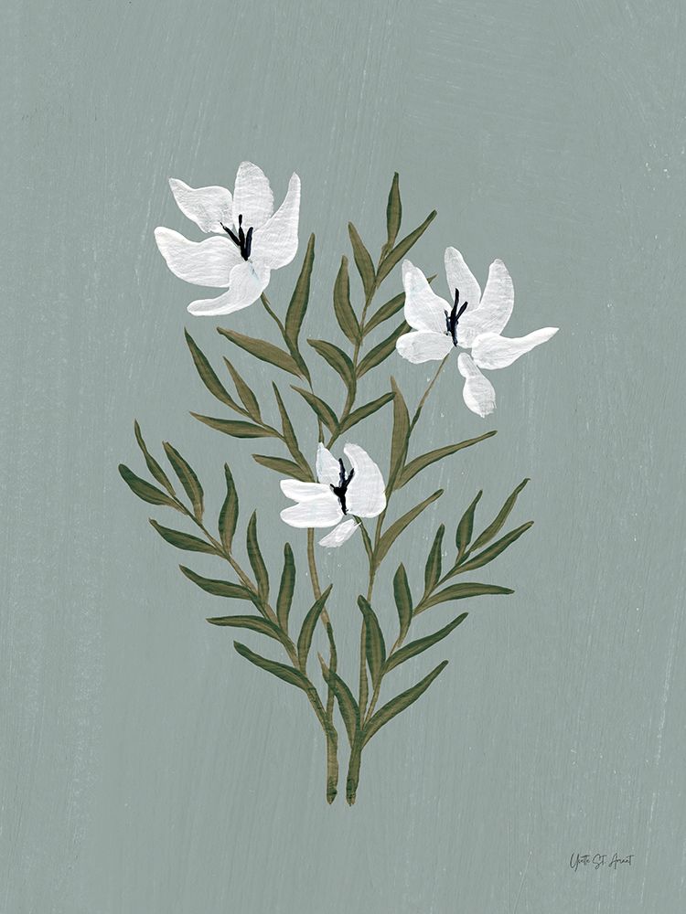 Pretty Little Flower IV Slate Blue art print by Yvette St. Amant for $57.95 CAD