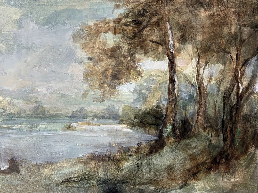 Peaceful Lake art print by Danhui Nai for $57.95 CAD