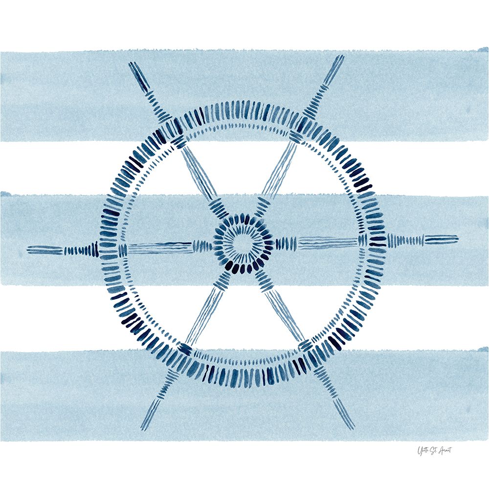 Nautical Ship Wheel art print by Yvette St. Amant for $57.95 CAD