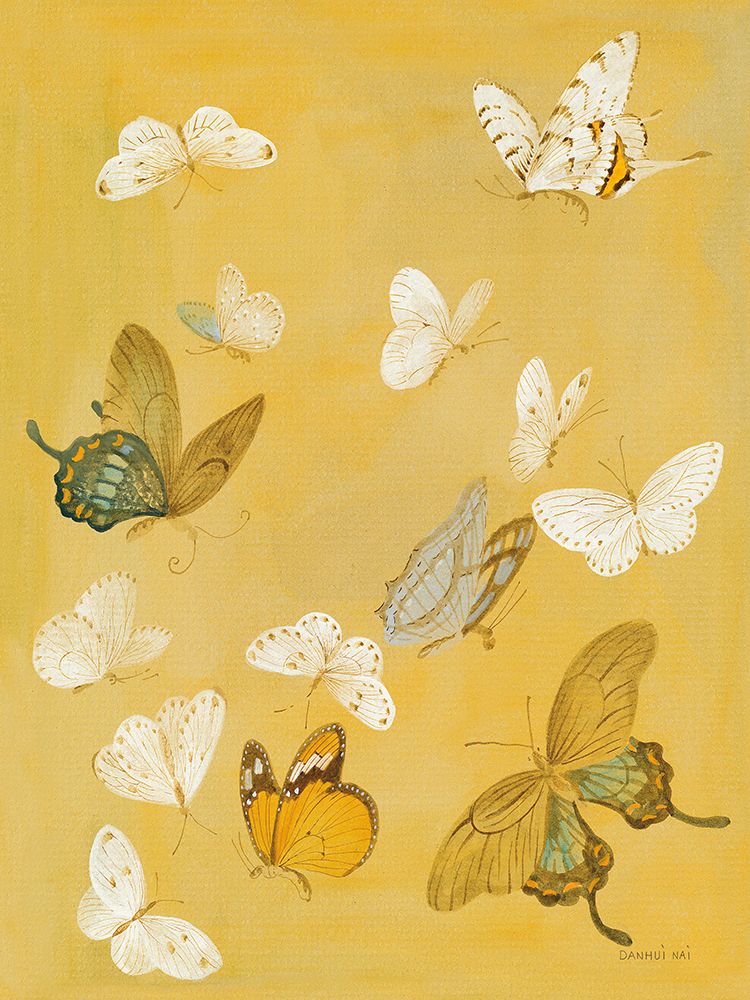 Chrysanthemum Butterflies art print by Danhui Nai for $57.95 CAD