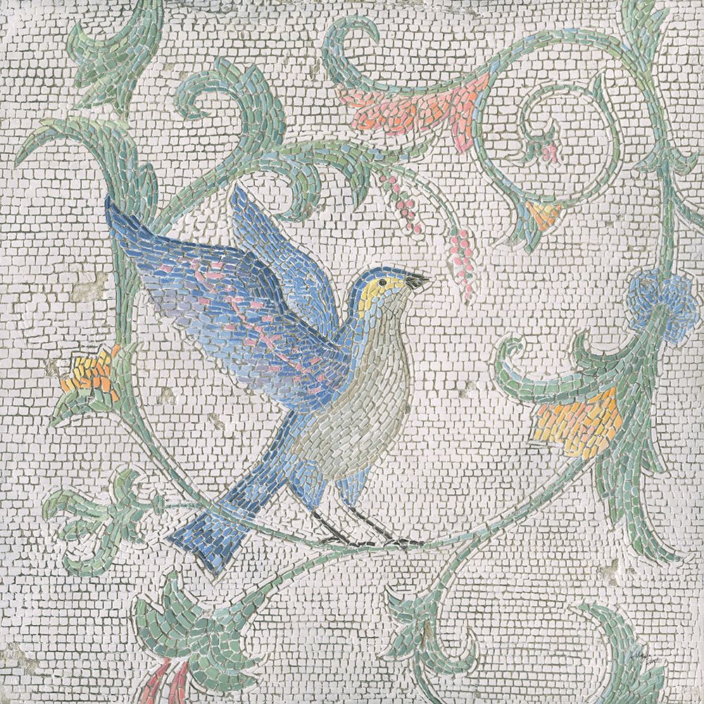 Mosaic Birds I art print by Wellington Studio for $57.95 CAD