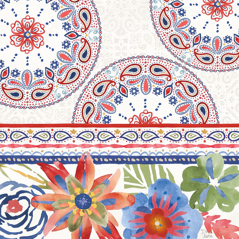 Festive Summer II art print by Dina June for $57.95 CAD