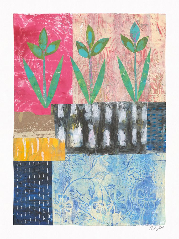 Patchwork Plants IV art print by Courtney Prahl for $57.95 CAD