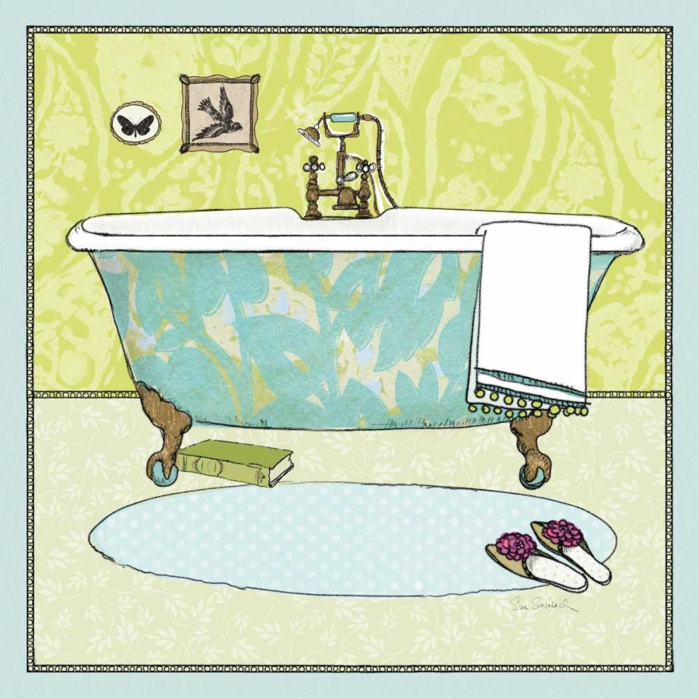 Soak Awhile - Tub art print by Sue Schlabach for $57.95 CAD