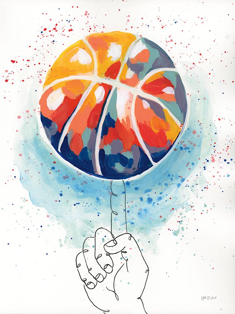 Abstract Basketball Trick art print by Yvette St. Amant for $57.95 CAD