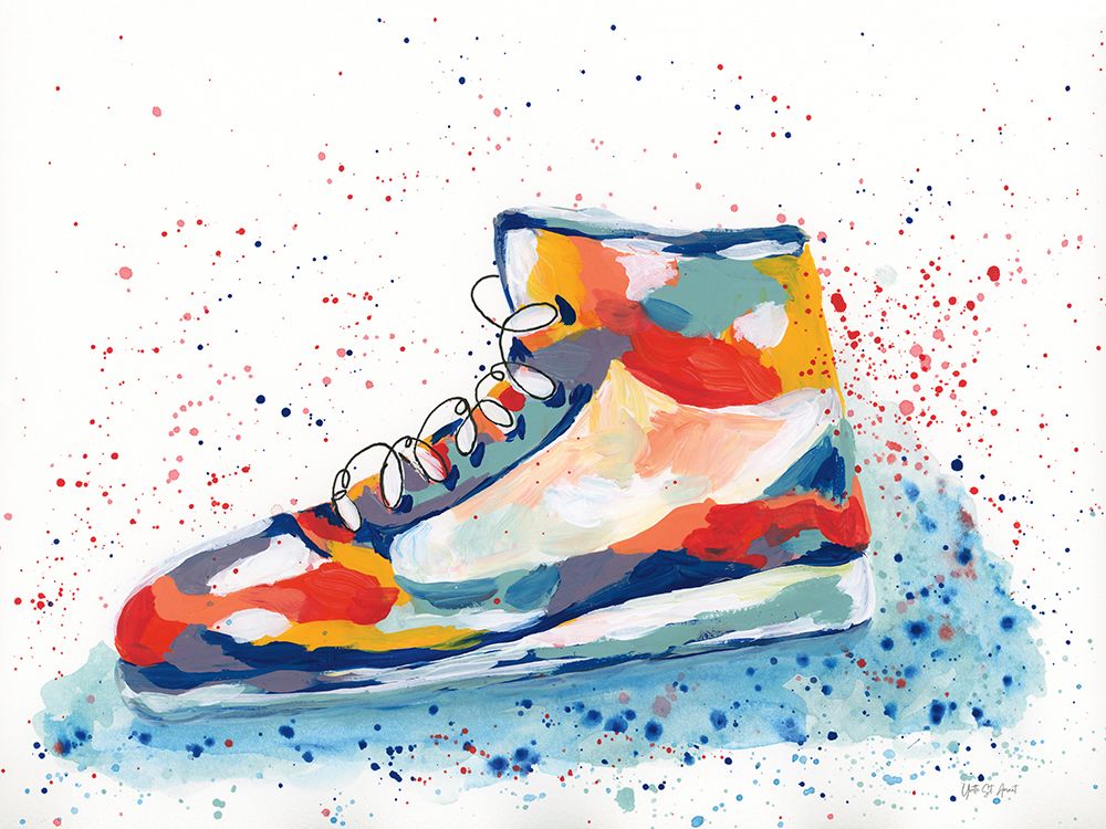 Abstract Basketball Shoe art print by Yvette St. Amant for $57.95 CAD