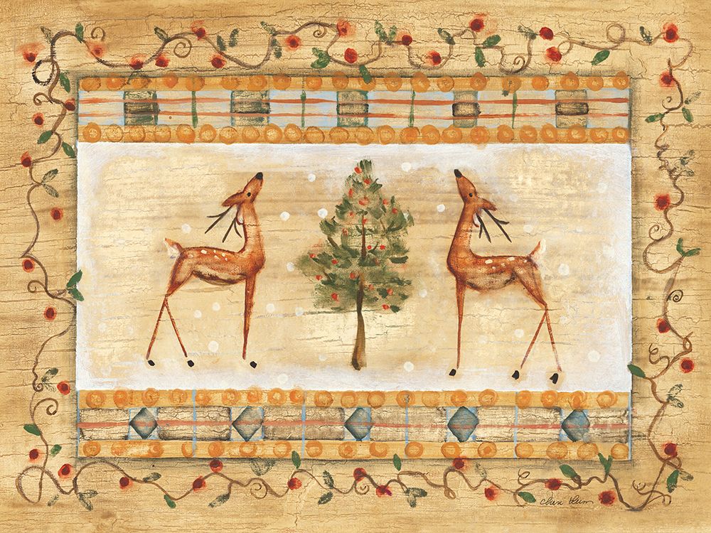 Standing Deer with Tree art print by Cheri Blum for $57.95 CAD