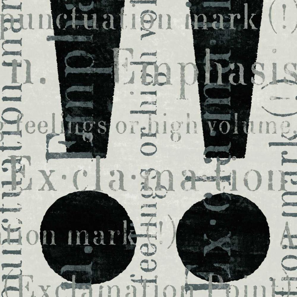 Punctuated Text I art print by Michael Mullan for $57.95 CAD