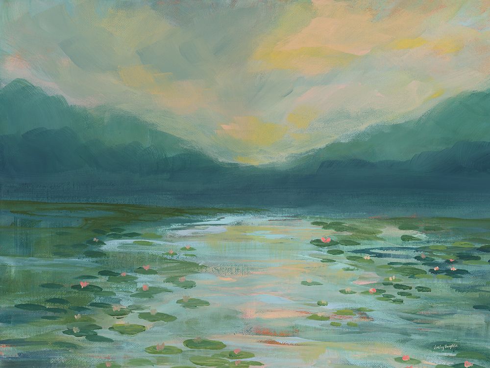 Lily Pad Lagoon I art print by Haley Knighten for $57.95 CAD