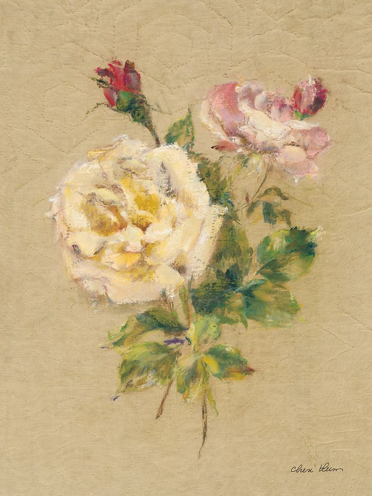 Roses on Quilt I art print by Cheri Blum for $57.95 CAD