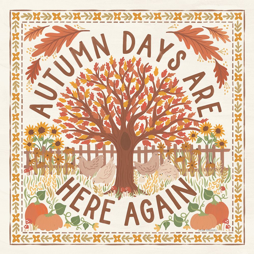 Autumn Days III art print by Laura Marshall for $57.95 CAD