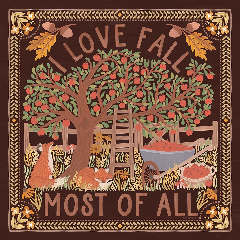 Autumn Days II Dark art print by Laura Marshall for $57.95 CAD