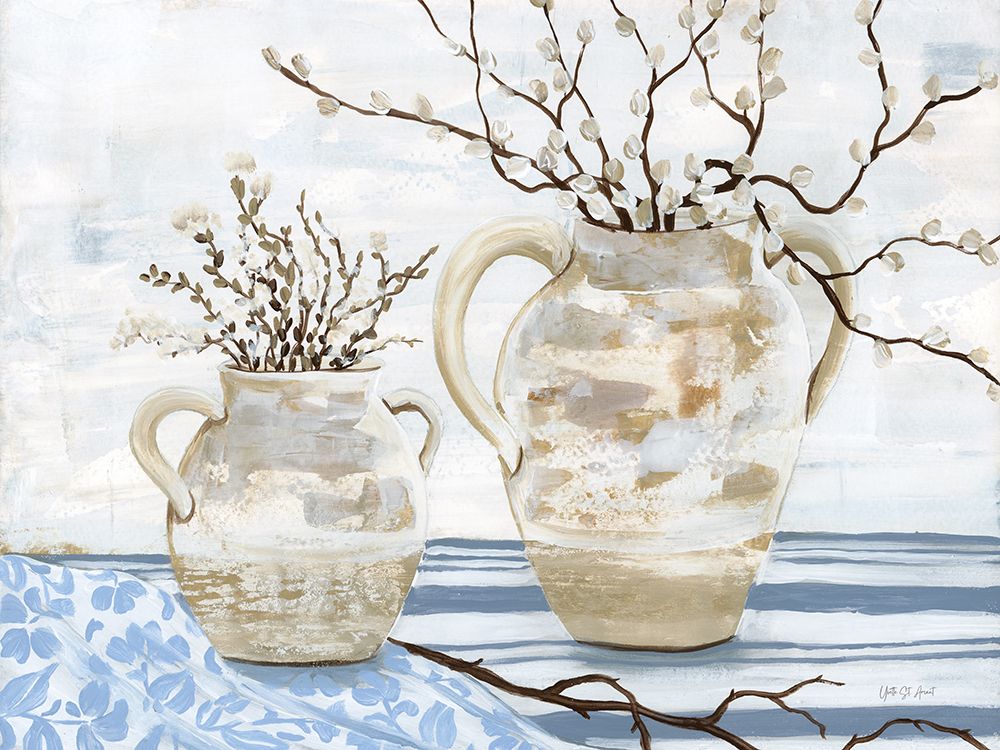 Chantilly Cottage Jugs art print by Yvette St. Amant for $57.95 CAD