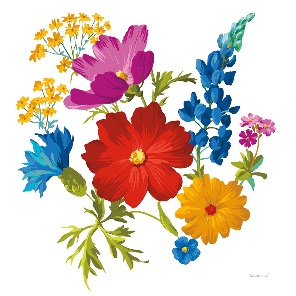 Brilliant Blooms I art print by Danhui Nai for $57.95 CAD