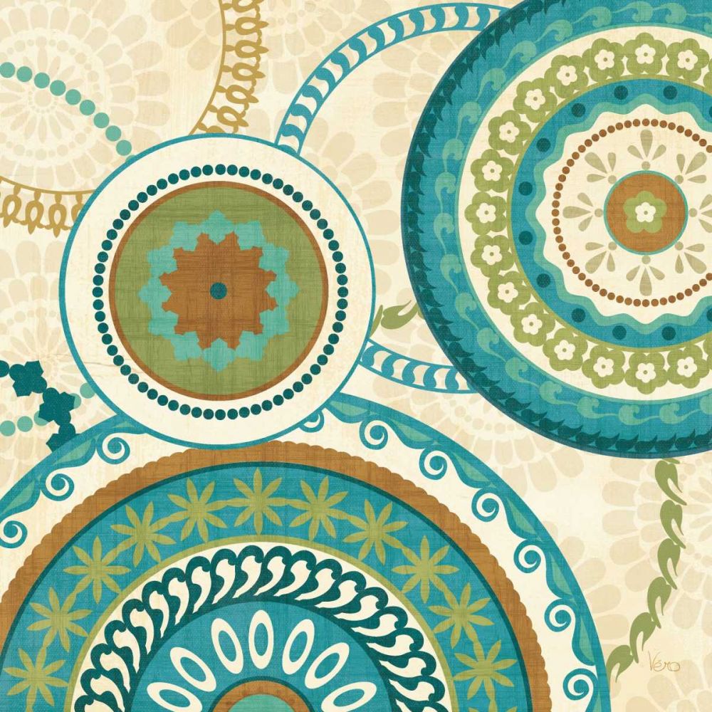 Owl Forest Suzani II ` art print by Veronique Charron for $57.95 CAD