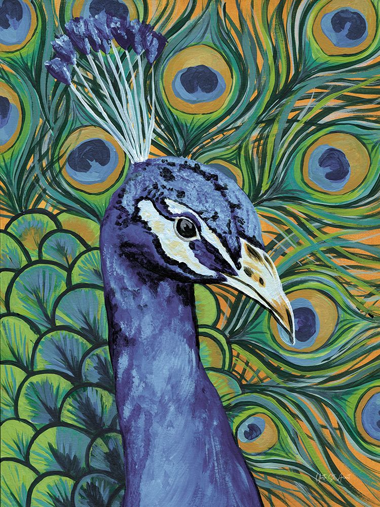 Peacock Profile Muted art print by Yvette St. Amant for $57.95 CAD