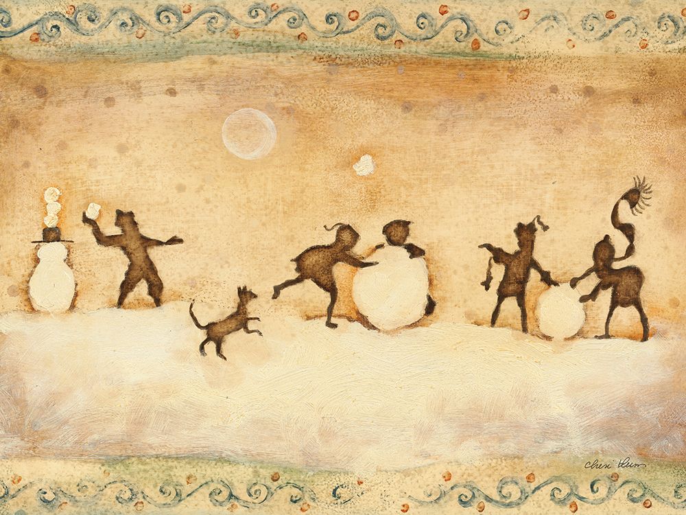 Snowball Fight art print by Cheri Blum for $57.95 CAD