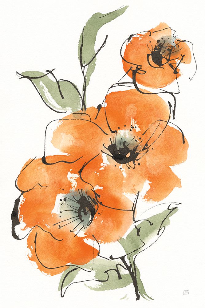 Textured Poppy I art print by Chris Paschke for $57.95 CAD