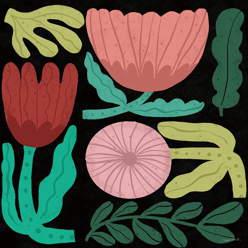Flower Toss II art print by Cheryl Warrick for $57.95 CAD