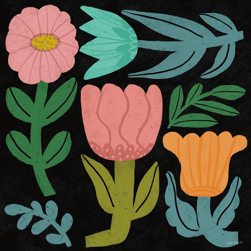 Flower Toss III art print by Cheryl Warrick for $57.95 CAD