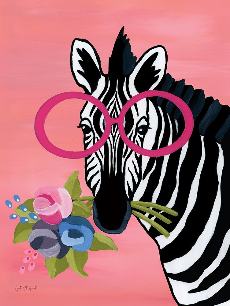 Quirky Zebra art print by Yvette St. Amant for $57.95 CAD