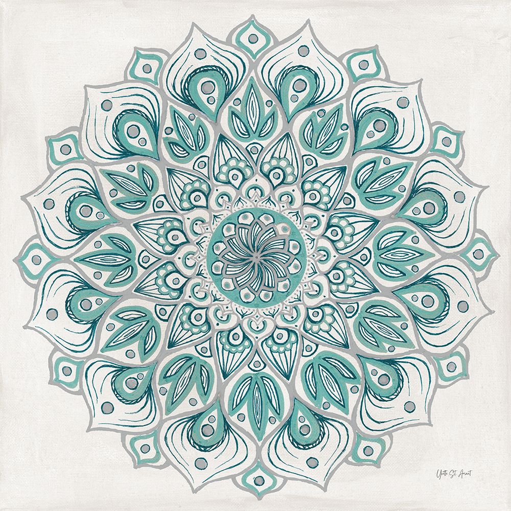 Spiral Mandala Green art print by Yvette St. Amant for $57.95 CAD